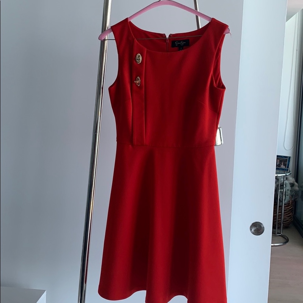 A line dress red